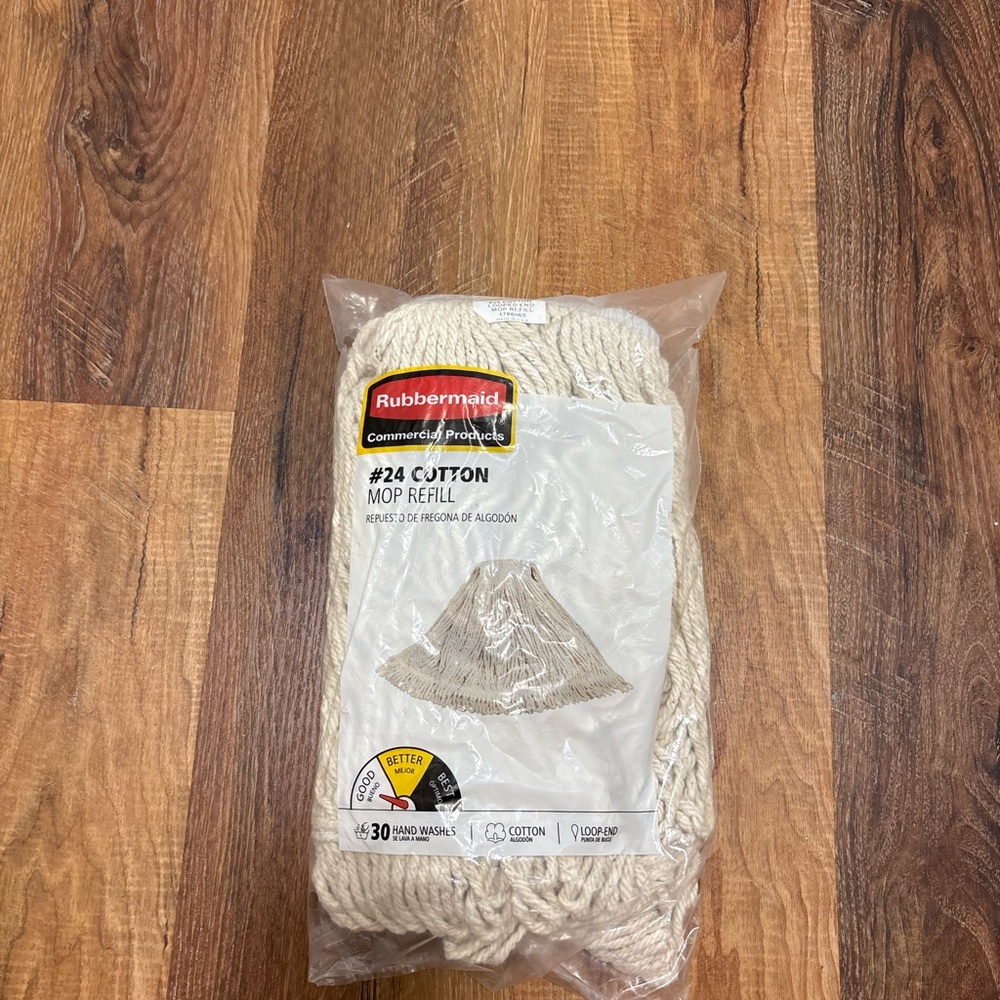 Rubbermaid White Cotton Mop Head Refill